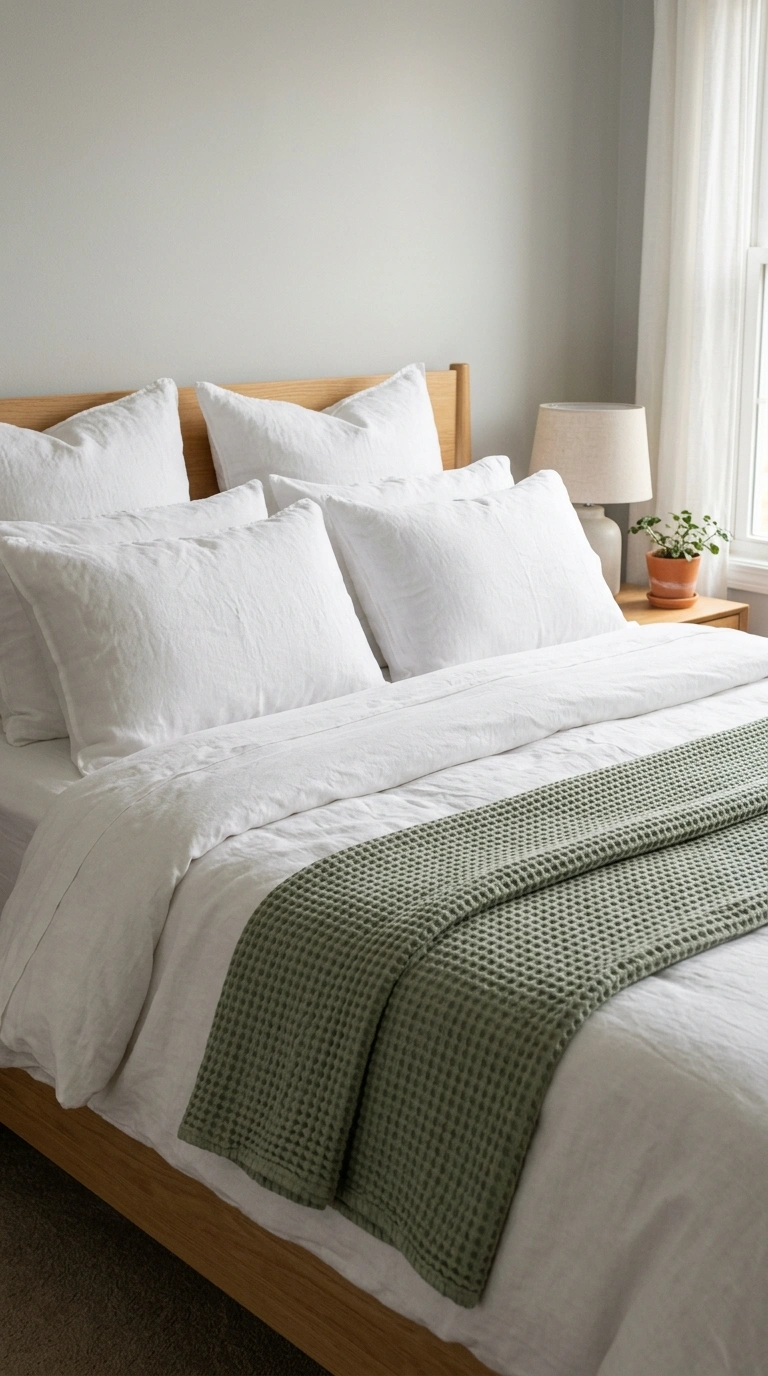 22 Bedroom Decor Ideas That Make Your Space Feel More Luxurious 2 001 Layered Bedding Set A close view of a bed with whi