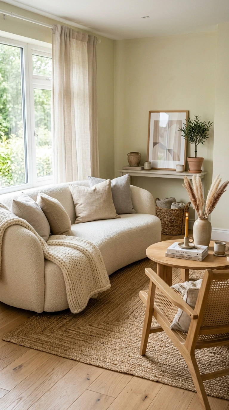 19 Stylish Living Room Ideas for a Home That Feels Put Together 2 001 Layered Neutral Textures A neutral living room wit