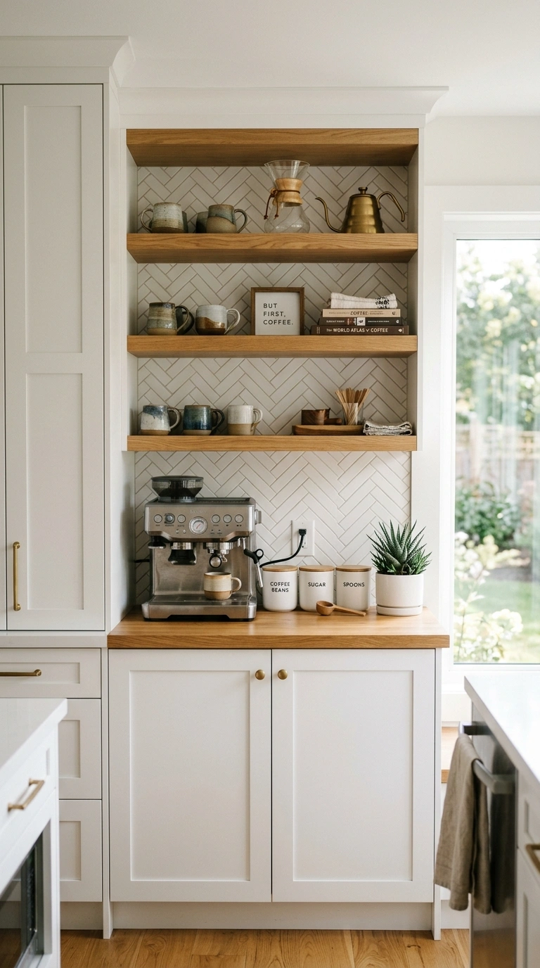 003 Built In Coffee Nook A built in kitchen coffee noo