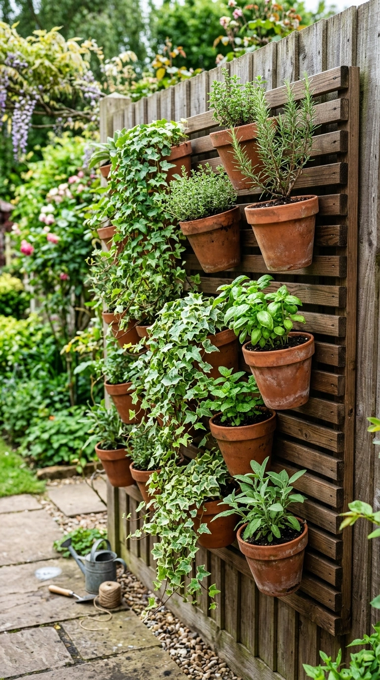 19 Outdoor Decor Ideas Everyone Is Saving Right Now 5 004 Terracotta Pot Wall A wooden slatted panel mounted