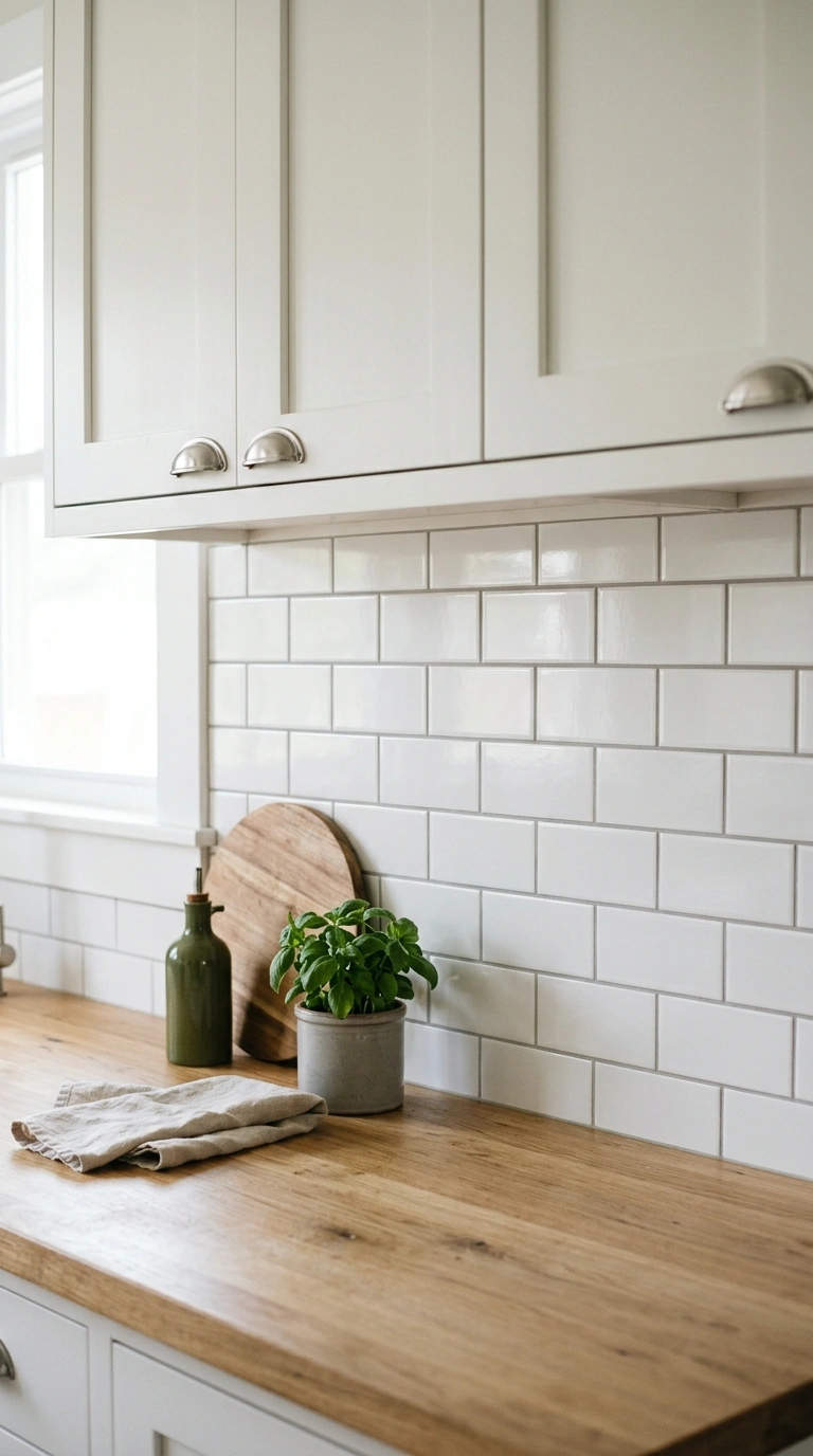24 Simple Kitchen Makeover Ideas for DIY and Budget-Friendly Updates 5 004 Update The Backsplash A kitchen counter with a fre