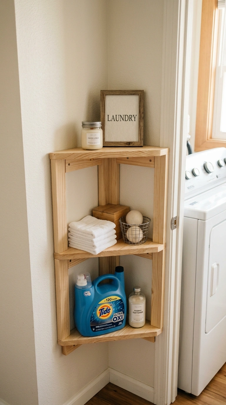 005 Corner Shelf Unit A triangular corner shelf unit i