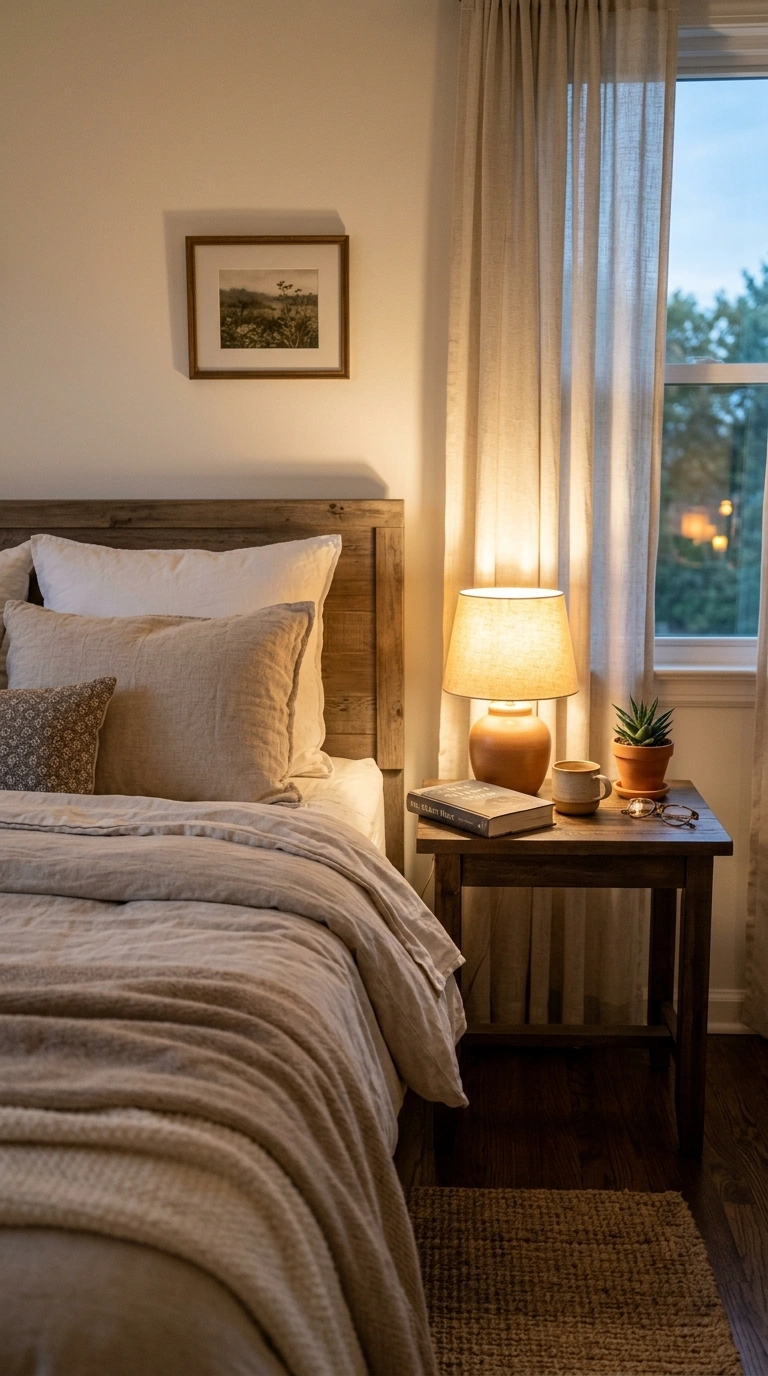 19 Ways to Give Your Guest Bedroom a Boutique-Hotel Touch 6 005 Warm Ambient Lighting A cozy bedroom corner in ear