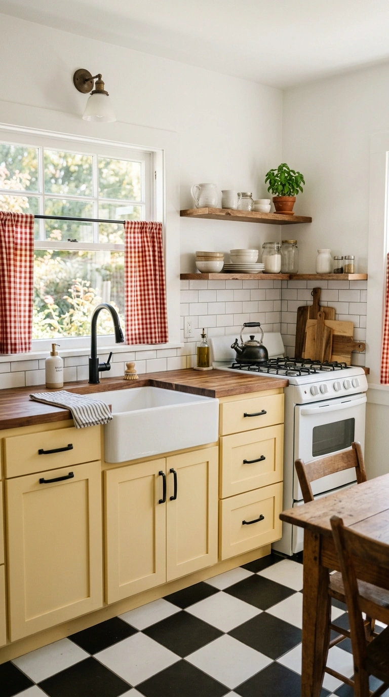 006 Buttery Yellow Cabinets A kitchen with soft butter