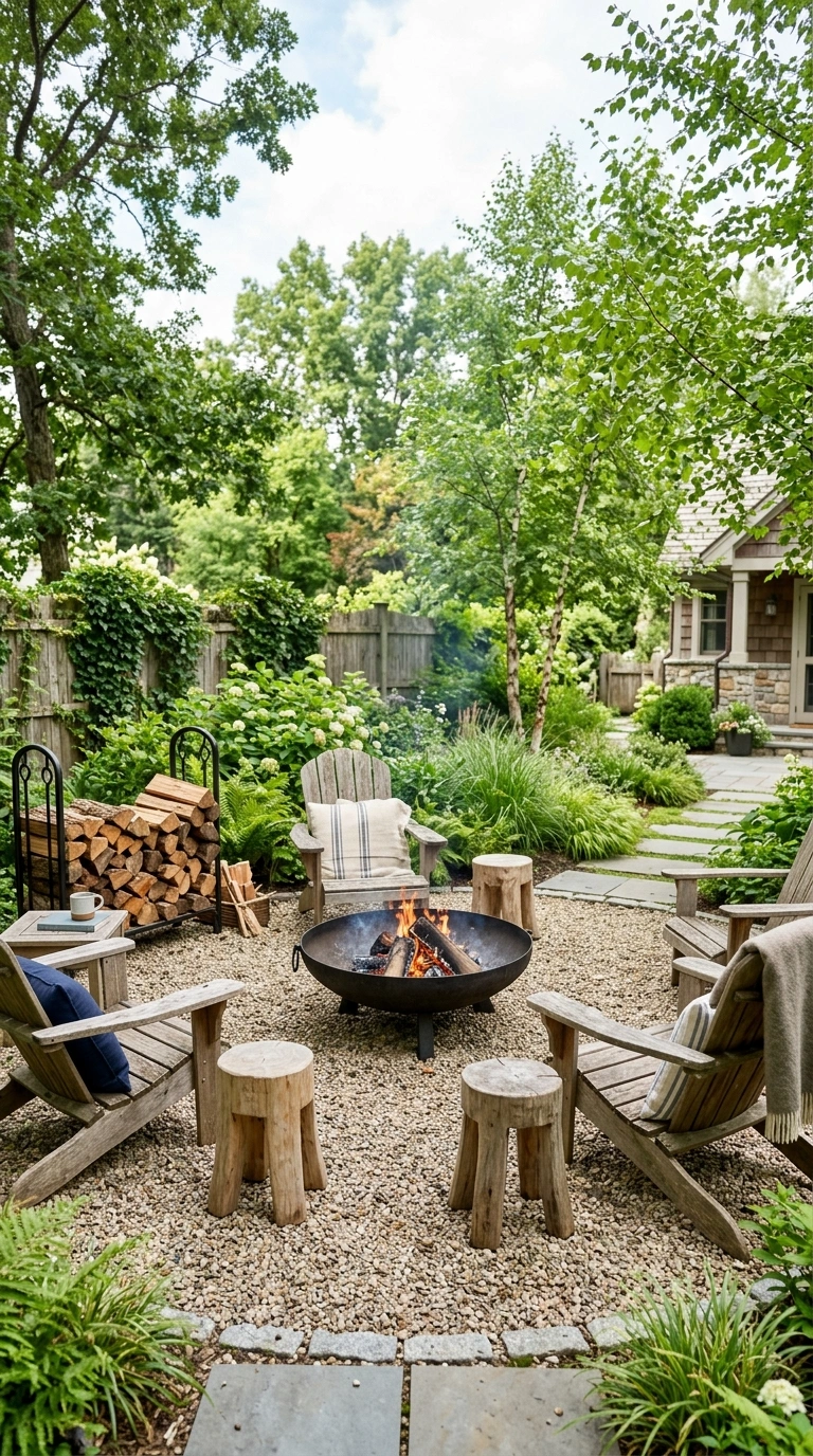 19 Outdoor Decor Ideas Everyone Is Saving Right Now 7 006 Fire Pit Seating Circle A backyard with a round me