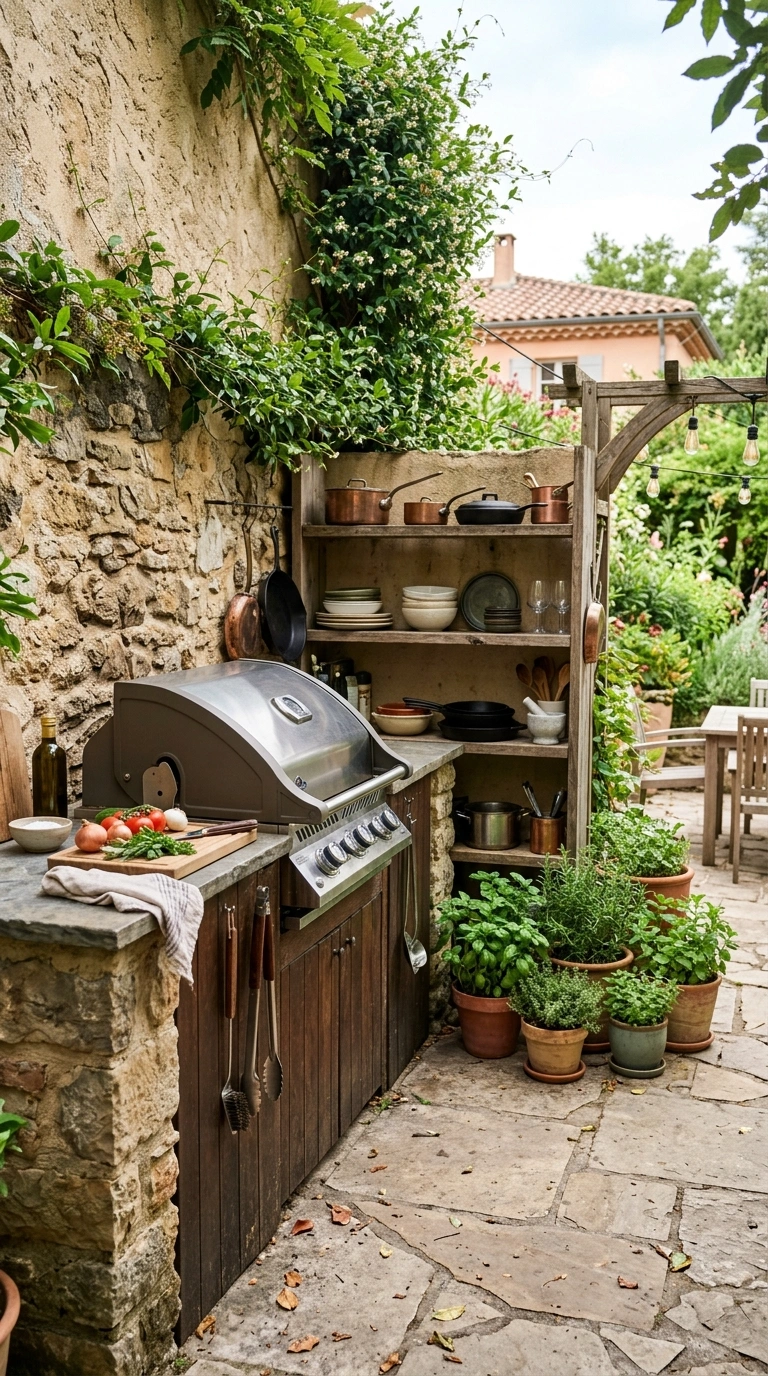 19 Patio Trends to Watch If You Love Outdoor Living 7 006 Outdoor Kitchen Corner A patio with a small outdoo