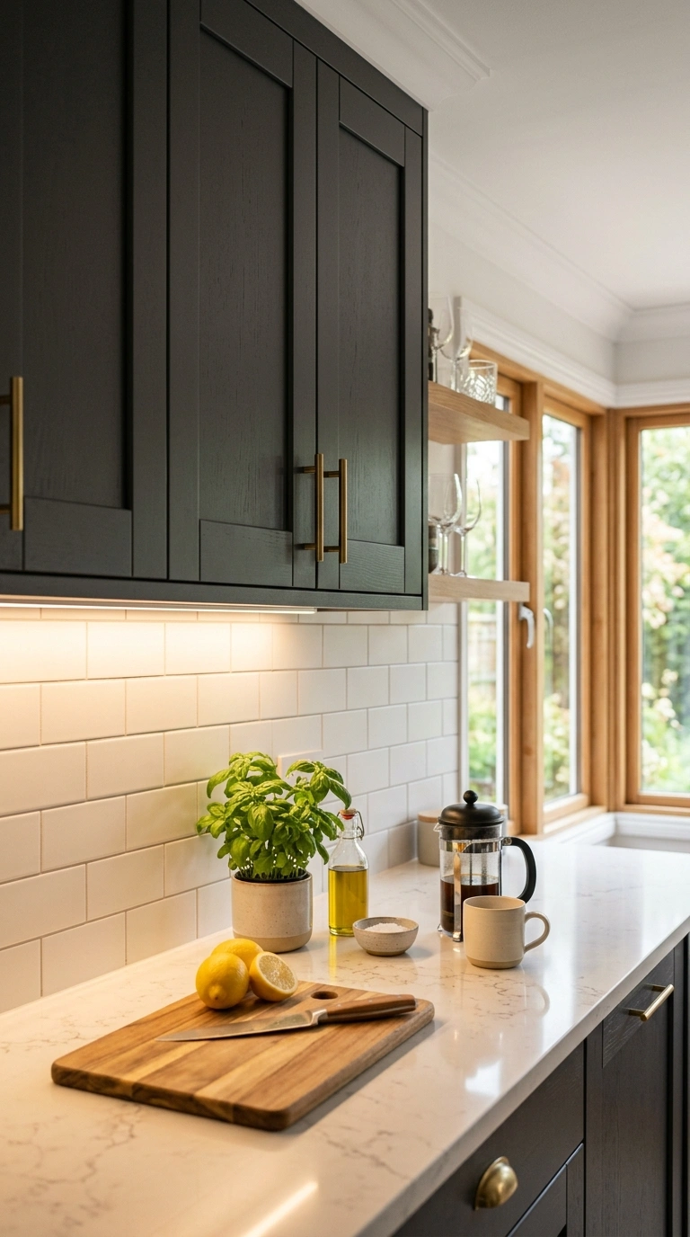 24 Simple Kitchen Makeover Ideas for DIY and Budget-Friendly Updates 8 007 Add Under Cabinet Lighting A kitchen counter glowi