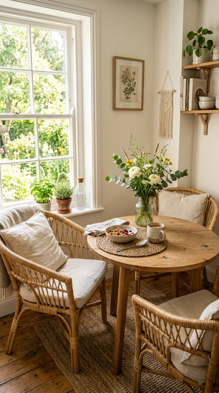 007 Cozy Breakfast Nook A small kitchen corner with a