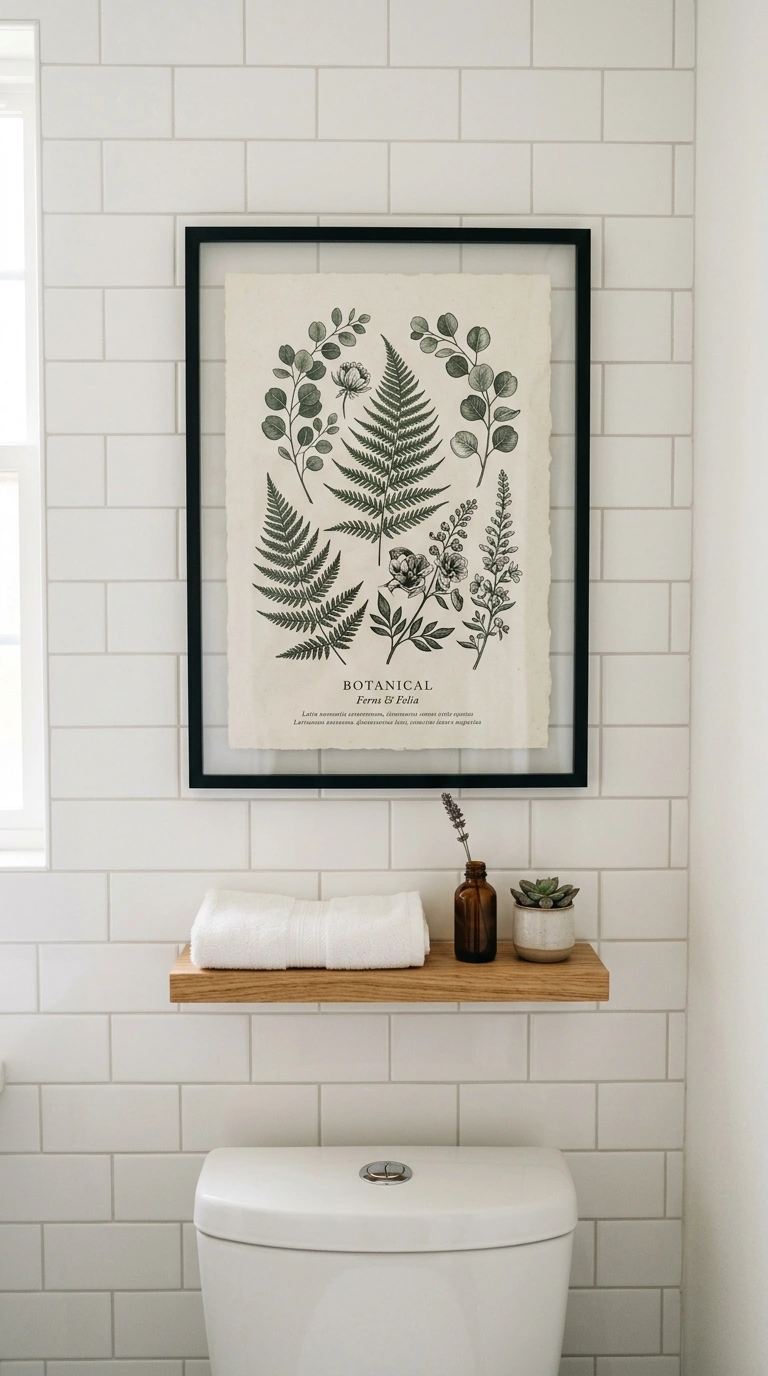 007 Statement Wall Art A bathroom wall above the toile