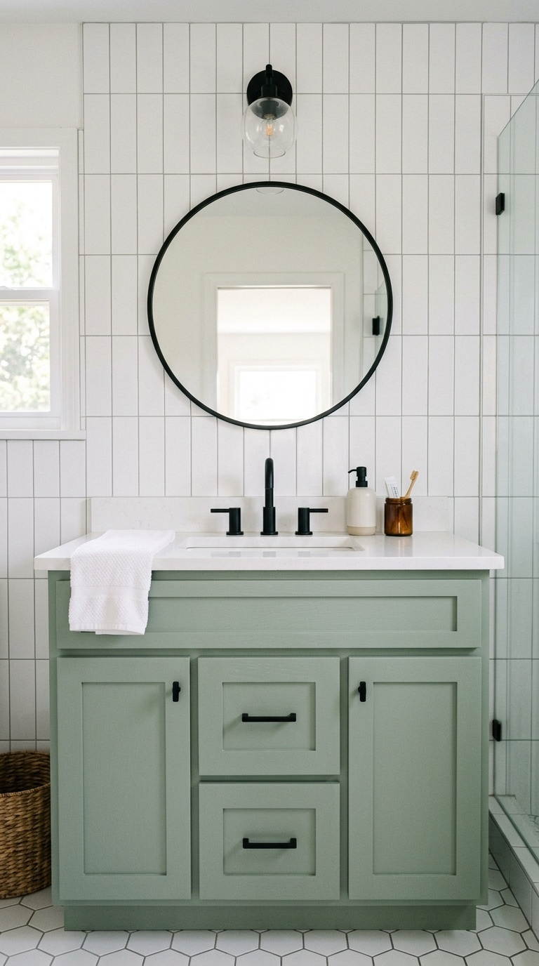 25 Bathroom Decor Ideas to Transform Your Space on a Budget 9 008 Painted Vanity Update A small bathroom vanity fres