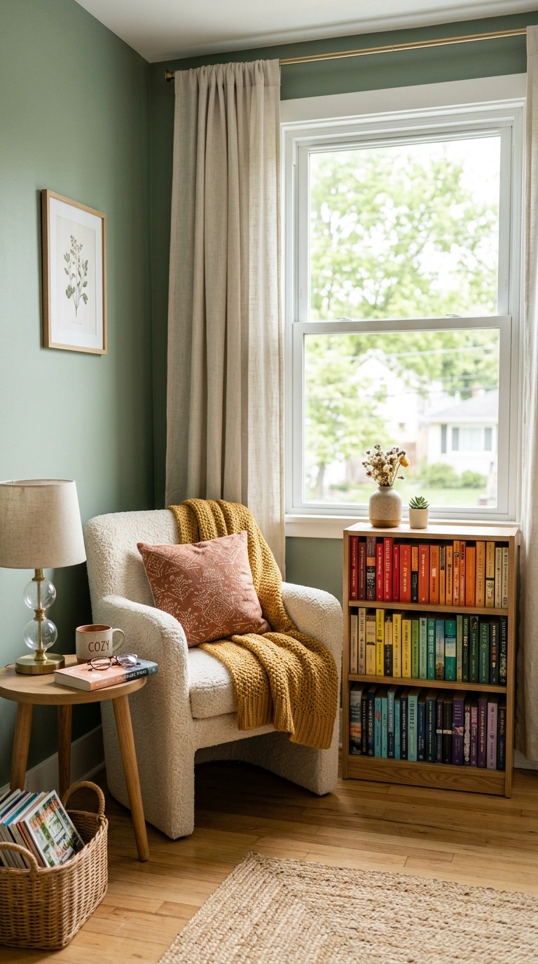 21 Bedroom Ideas for Women in Their 20s With Stylish Personality 10 009 Book Nook Corner A small bedroom corner with a com