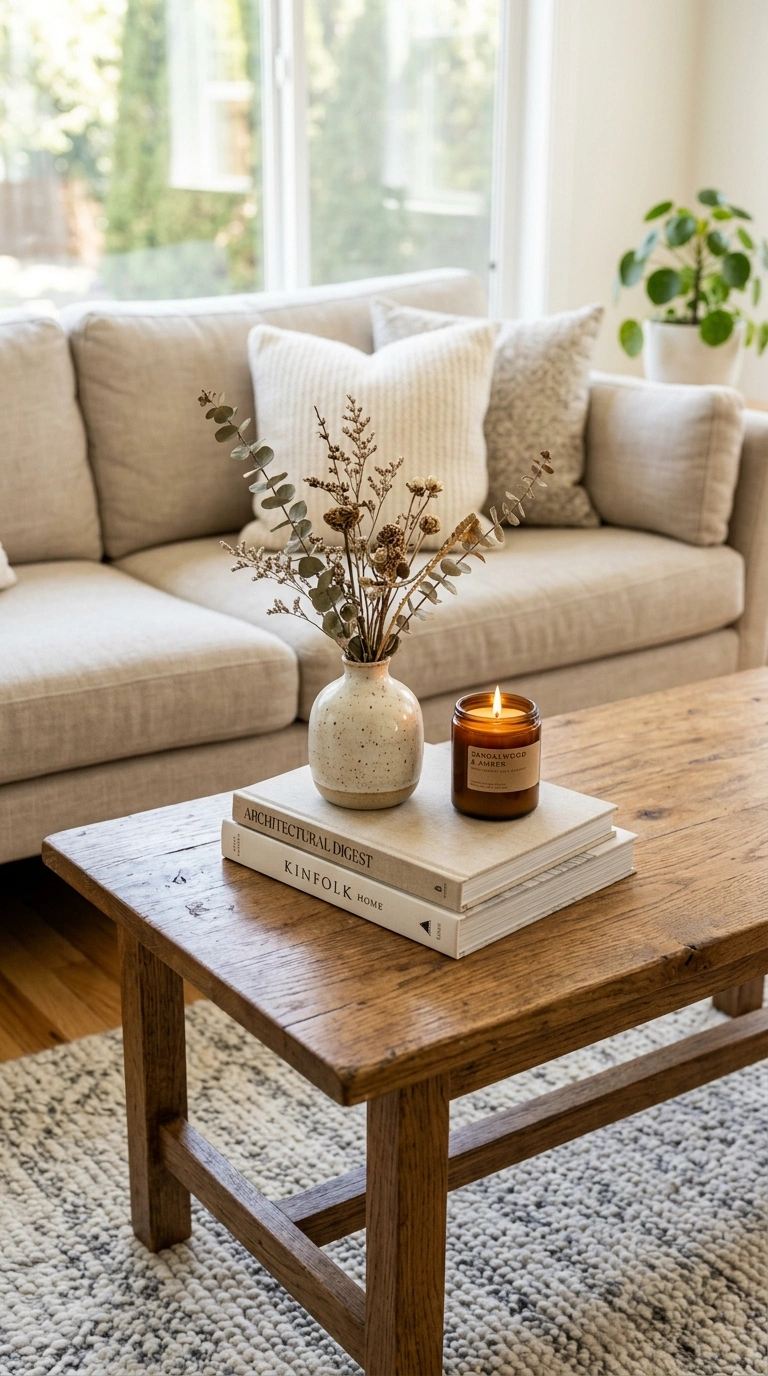 009 Style The Coffee Table A wood coffee table styled