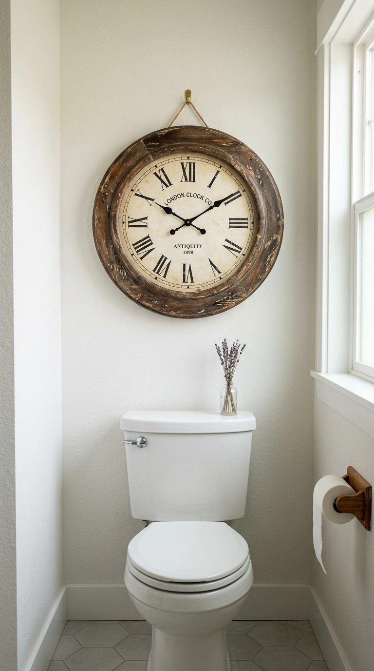 009 Vintage Wall Clock A round vintage style wall cloc