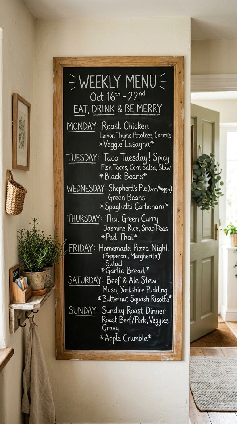 014 Chalkboard Menu Wall A kitchen wall near the entra