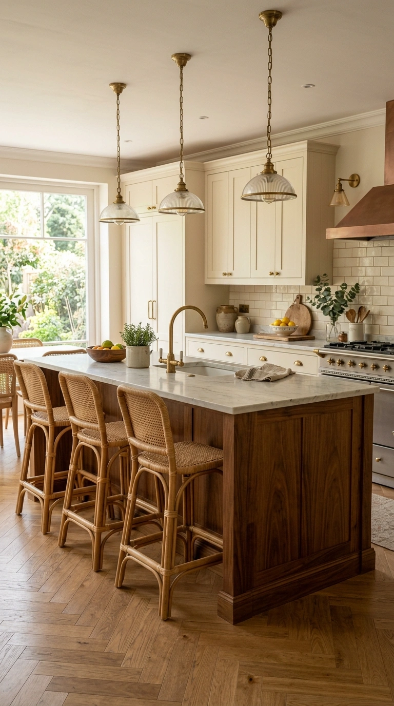 014 Cream And Caramel A kitchen with warm cream cabine