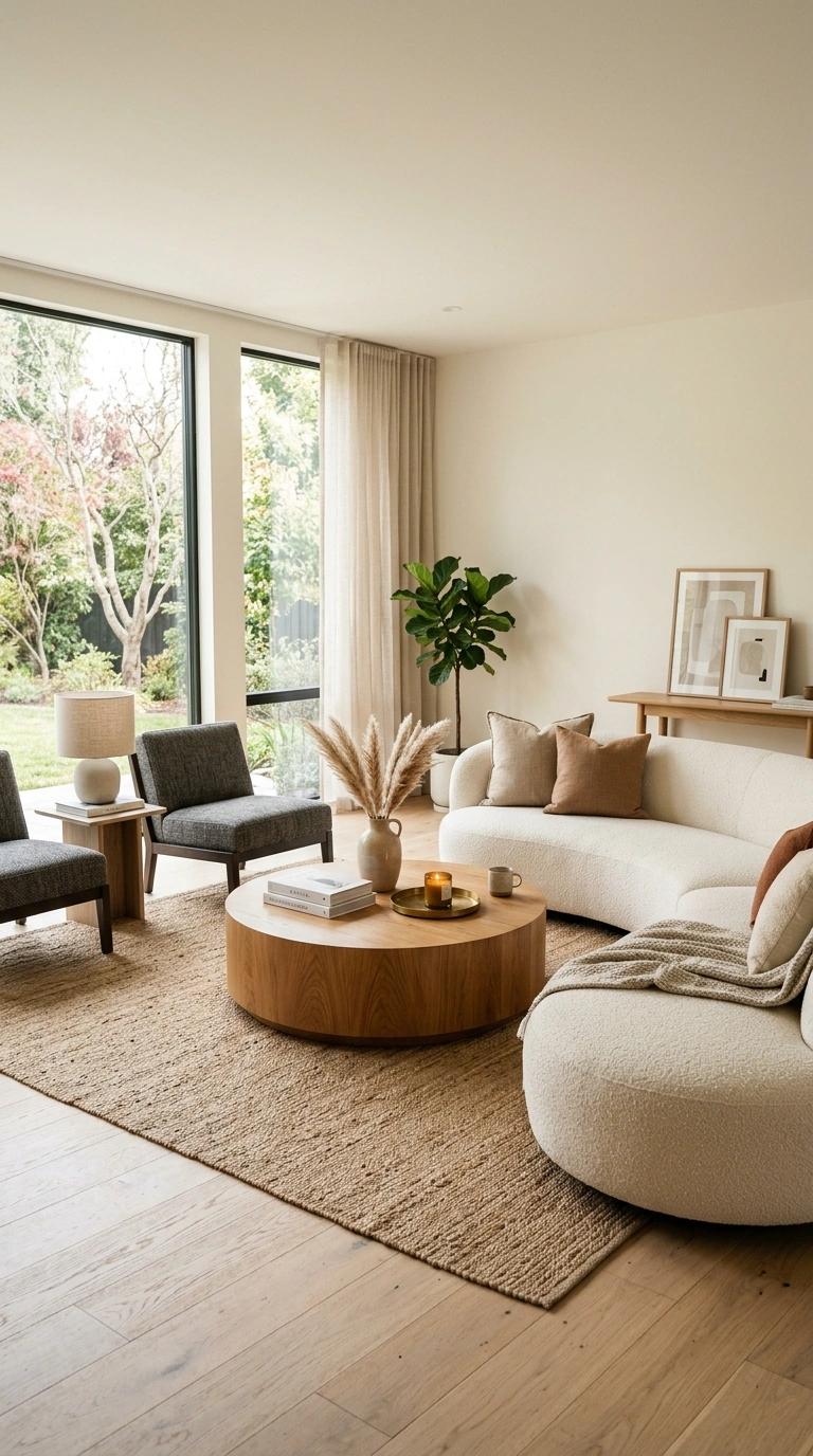 19 Stylish Living Room Ideas for a Home That Feels Put Together 15 014 Curved Furniture Shapes A living room with a curve