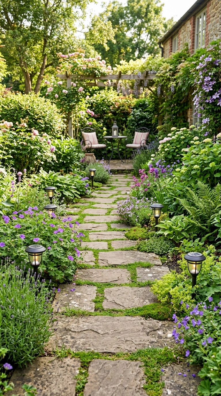 26 Outdoor Decorating Ideas for a Calm and Comfortable Backyard 16 015 Stone Pathway Garden A backyard garden path made o