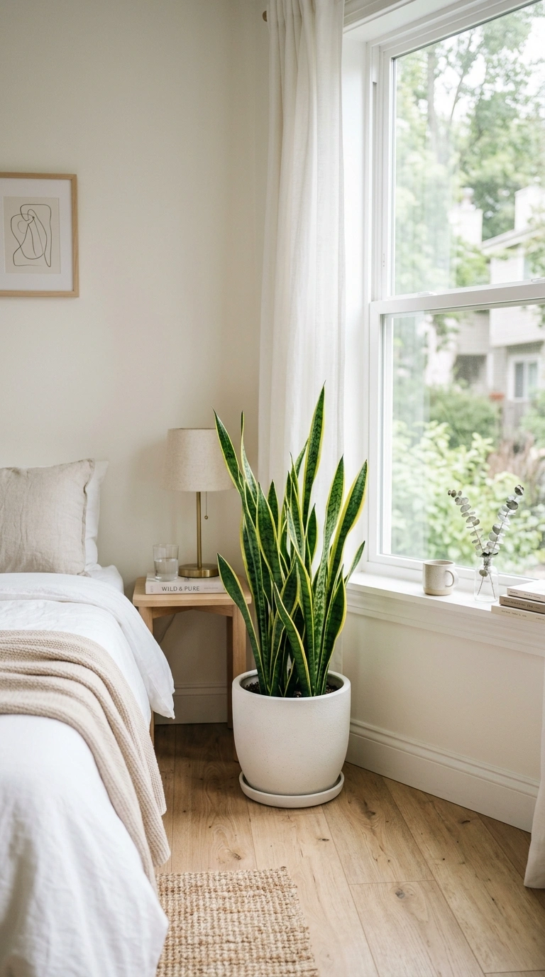 016 Fresh Greenery Corner A bedroom corner near a wind