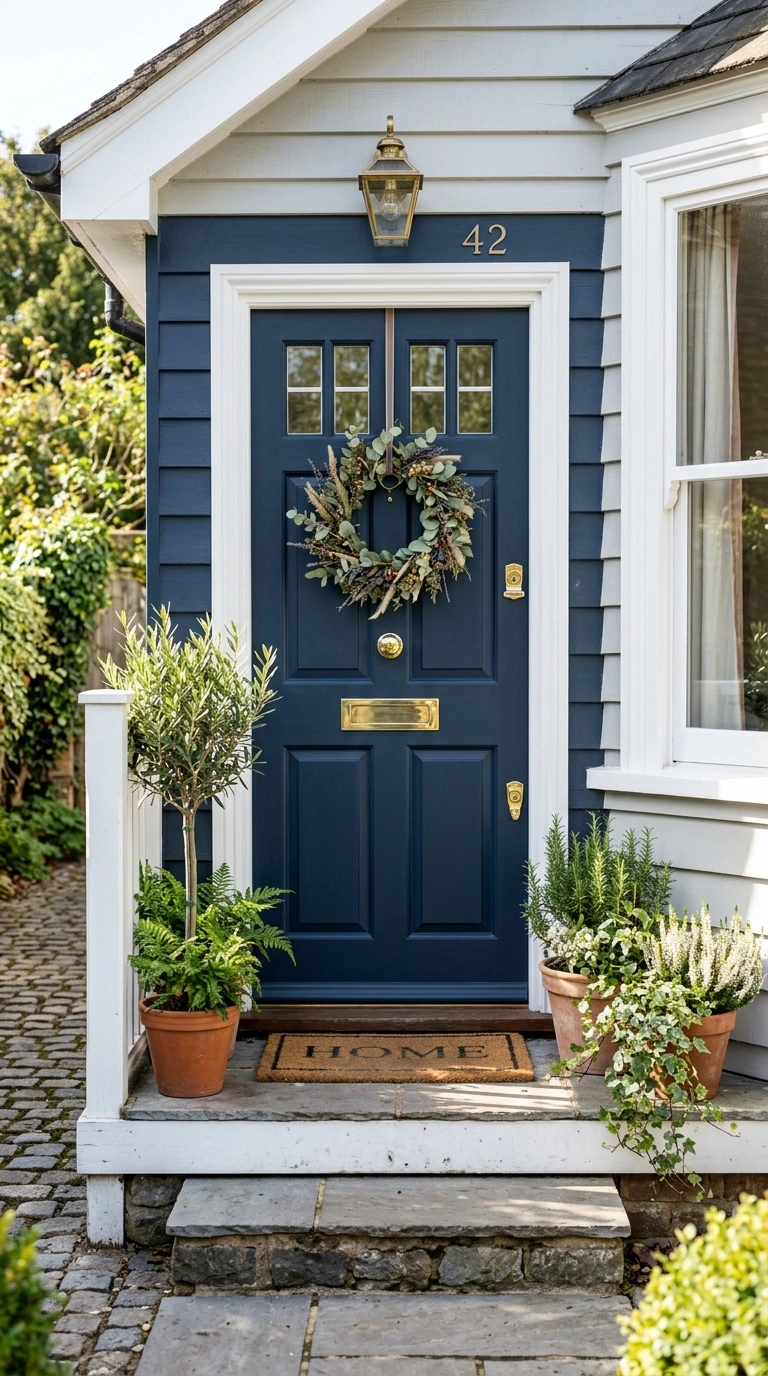 19 Outdoor Decor Ideas Everyone Is Saving Right Now 17 016 Painted Front Door A house exterior with a freshly