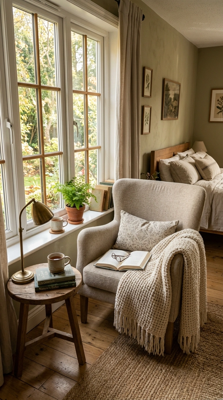 22 Bedroom Decor Ideas That Make Your Space Feel More Luxurious 19 018 Cozy Reading Nook A bedroom corner near a window w
