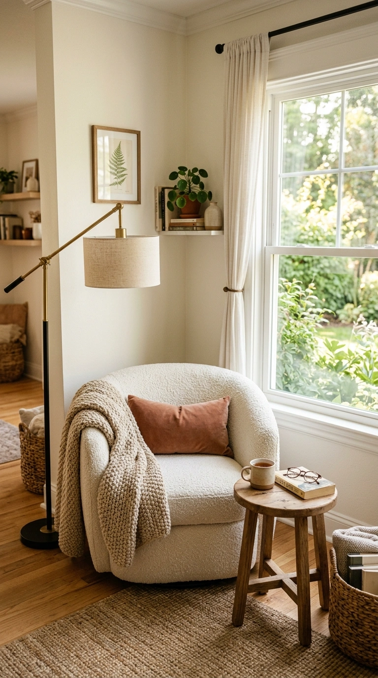 020 Cozy Reading Nook A living room corner with a sing