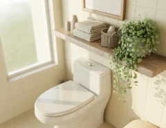 21 Above Toilet Decor Ideas to Make Use of Empty Wall Space 2 21 Above Toilet Decor Ideas to Make Use of Empty Wall Space