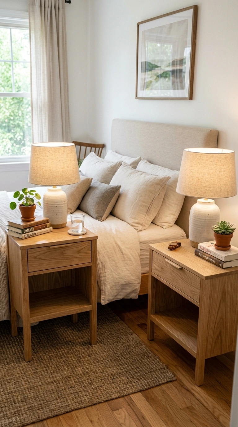 Master Bedroom Styling Tips From 14 Real Rooms 3 002 Matching Nightstand Duo A bedroom scene showing tw