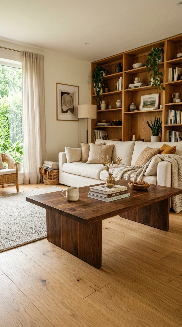 002 Warm Wood Tones A living room with light oak floor