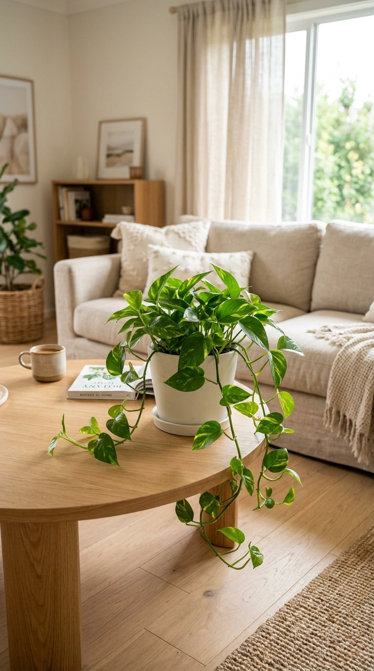 003 Add a Live Plant A small potted pothos plant with