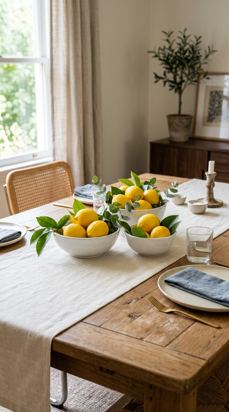 21 Easy Seasonal Updates for Anyone Decorating on a Budget 5 004 Change Table Runners A wooden dining table dressed