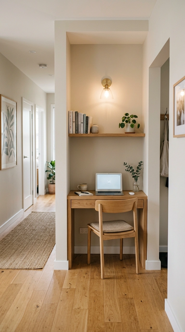004 Hallway Alcove Office A slim console style desk fi