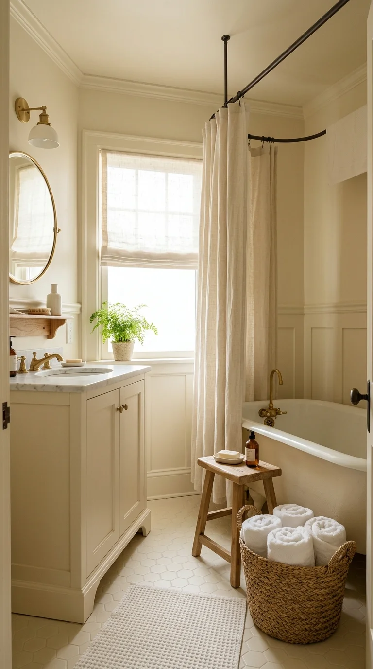 005 Creamy Ivory Palette A small bathroom painted enti