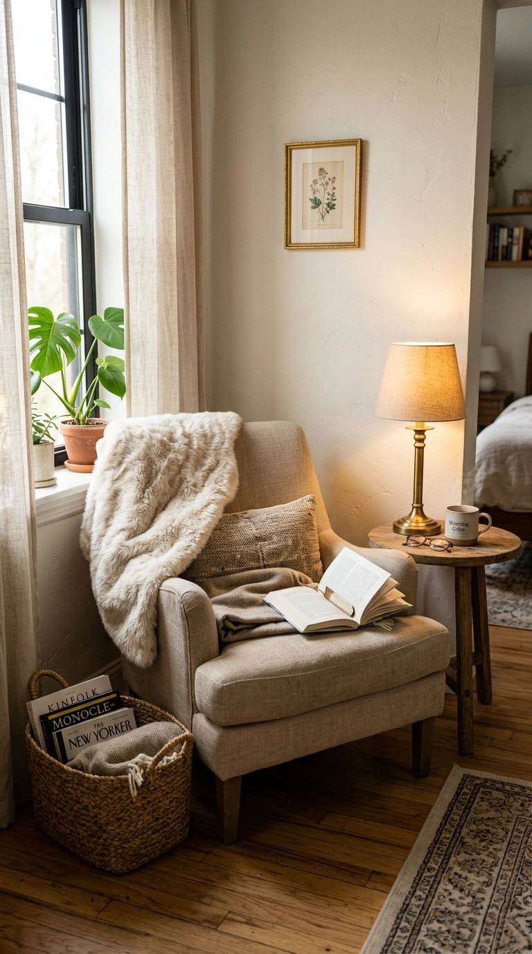 Master Bedroom Styling Tips From 14 Real Rooms 6 005 Reading Nook Corner A cozy bedroom corner with a b