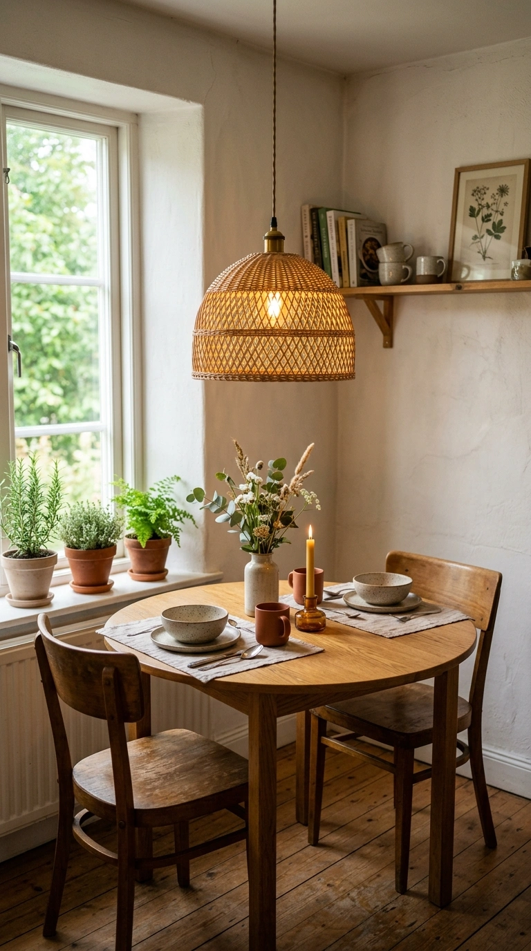 Small Kitchen Table? 12 Ways to Style It 7 006 Pendant Light Above A small kitchen table beneath