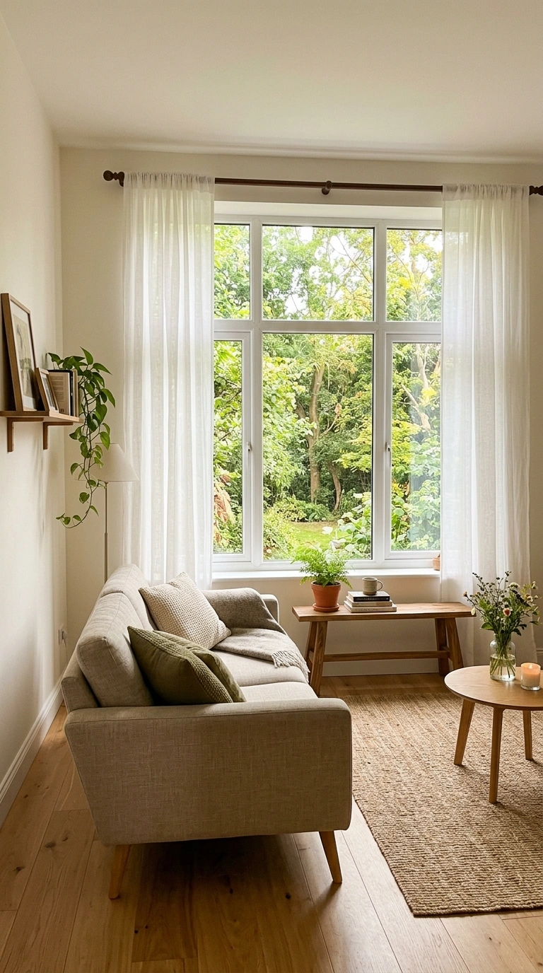 Small Living Room Layouts That Actually Work (22 Ideas) 7 006 Window Facing Arrangement A small living room with 2