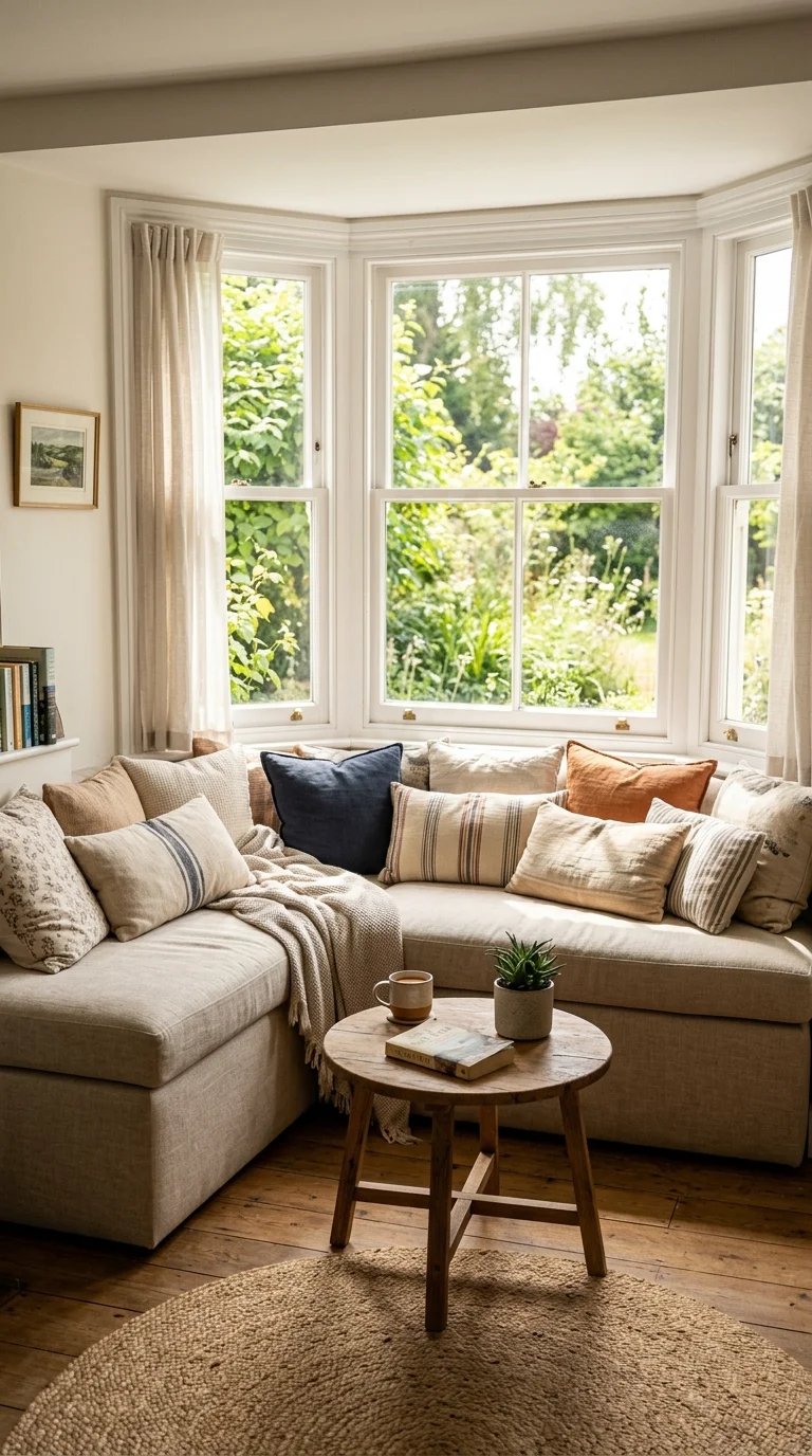 007 Corner Sofa Bay Window A bench style corner sofa f