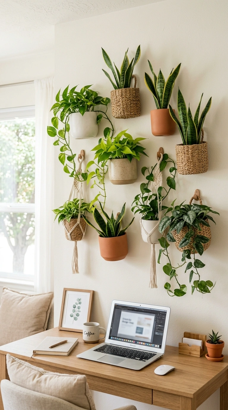 007 Wall Mounted Planters A cluster of small ceramic a