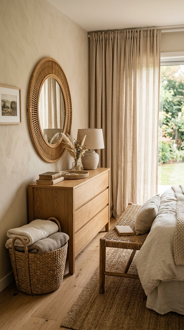 Master Bedroom Styling Tips From 14 Real Rooms 8 007 Woven Texture Accents A bedroom dresser topped wit