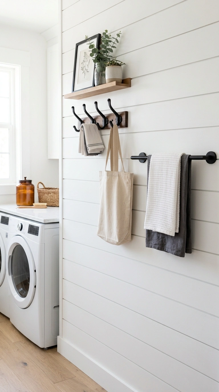 008 Black Hardware Accents A white farmhouse laundry r