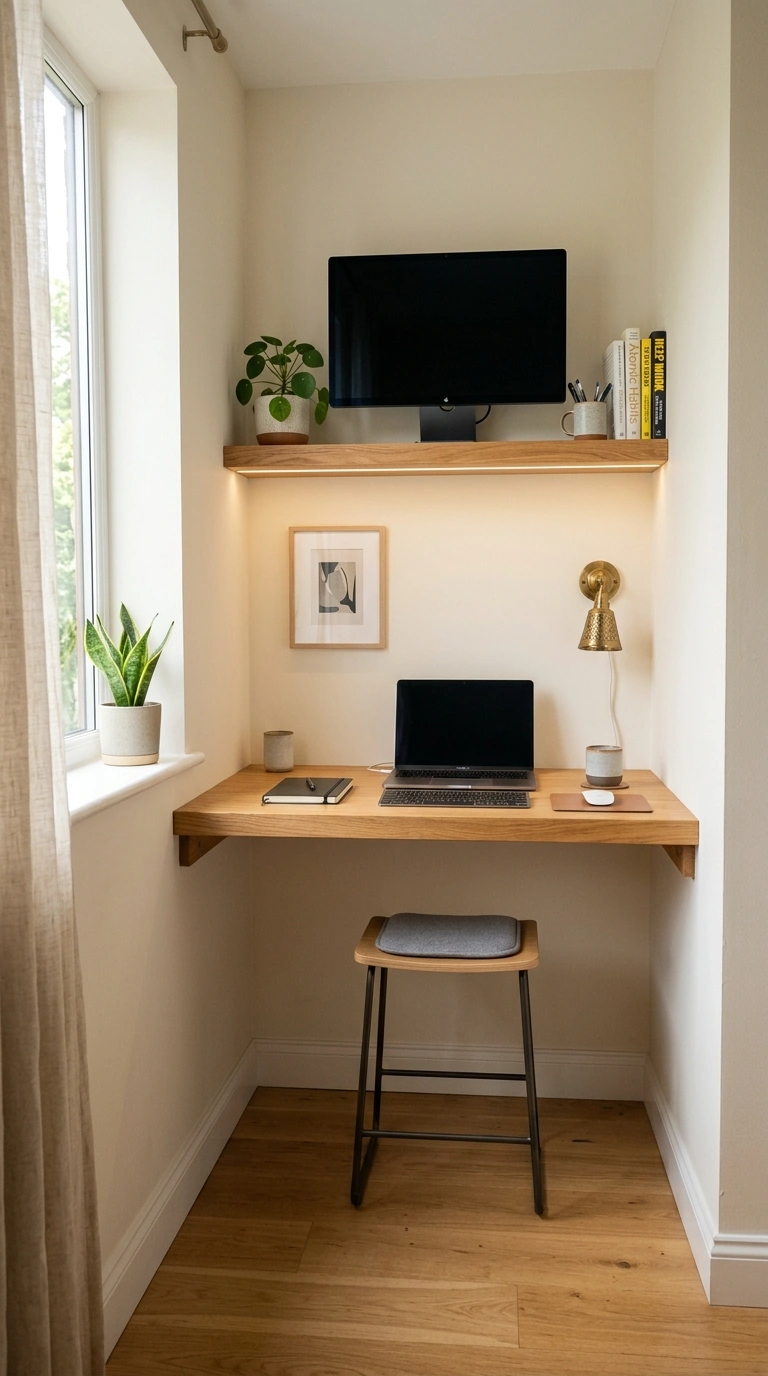 008 Floating Corner Desk A wall mounted floating desk