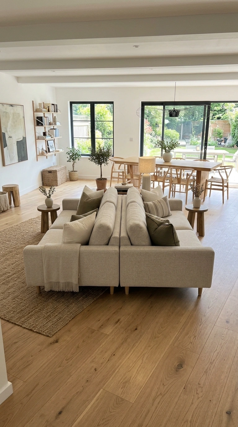 Small Living Room Layouts That Actually Work (22 Ideas) 11 010 Back to Back Sofas An open floor plan living and d 2