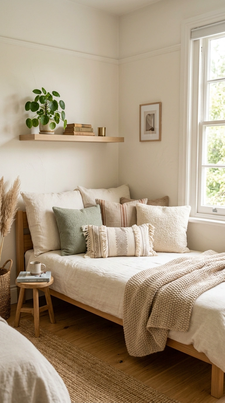23 Cozy Bedroom Corner Ideas You'll Love 11 010 Daybed Corner Retreat A bedroom corner with a smal