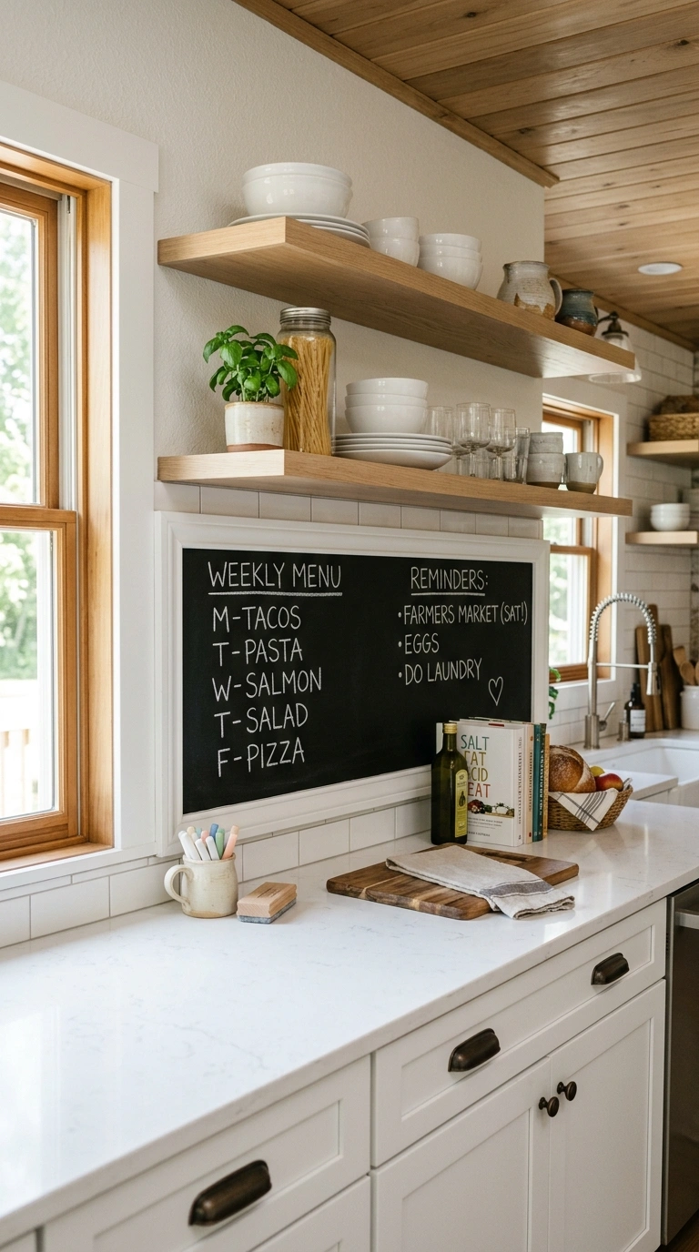 011 Chalkboard Paint Strip A modern farmhouse kitchen