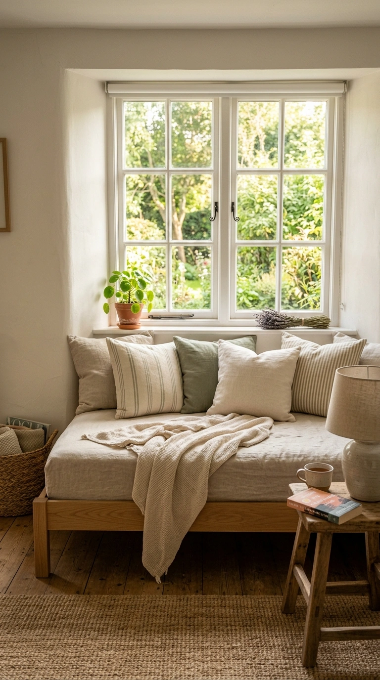 011 Daybed By Window A low frame daybed positioned ben
