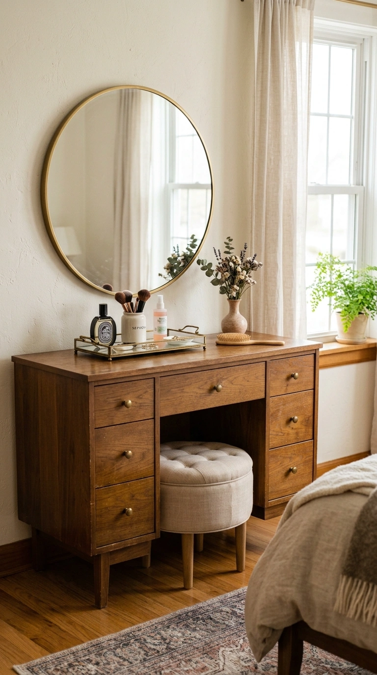 Master Bedroom Styling Tips From 14 Real Rooms 12 011 Dresser As Vanity A wood dresser styled as a vanit