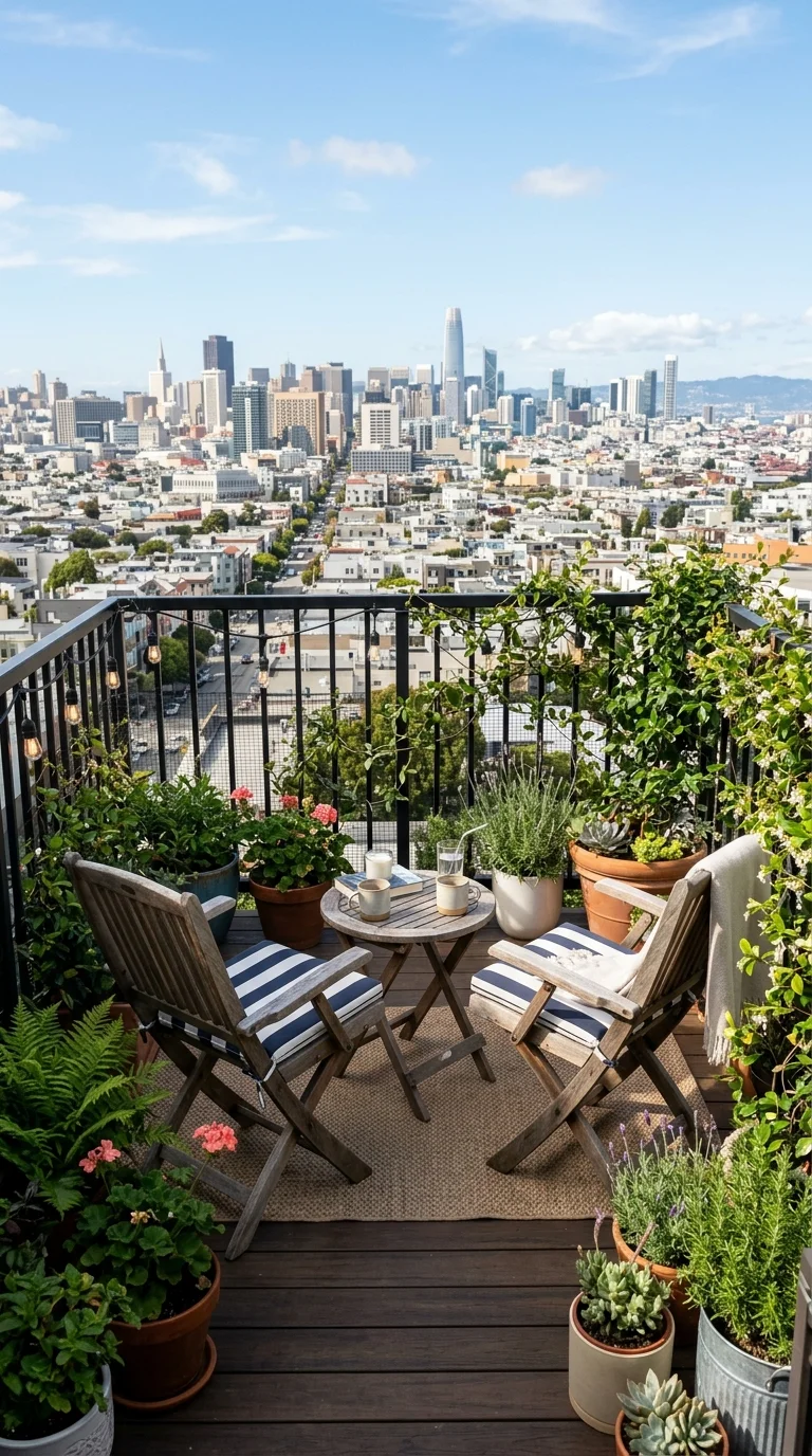 011 Rooftop Seating Nook A rooftop terrace with two fo