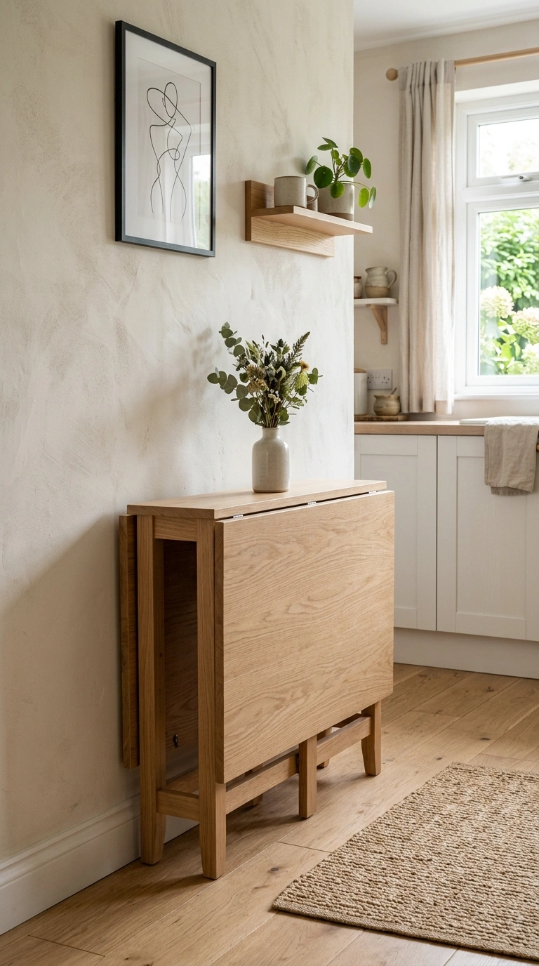 Small Kitchen Table? 12 Ways to Style It 13 012 Drop Leaf Table A small light wood drop leaf kitch
