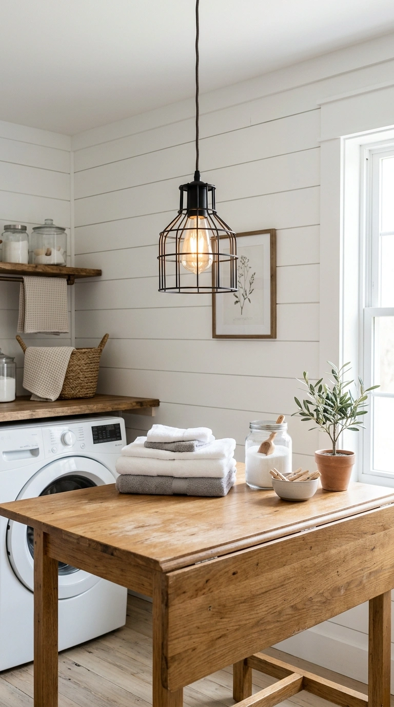 013 Farmhouse Pendant Lighting A black metal cage pend