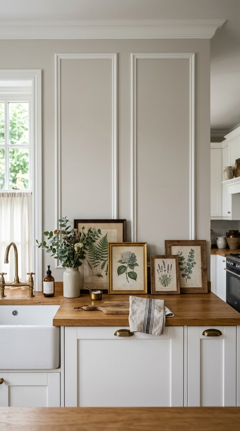 013 Picture Frame Molding A traditional kitchen with w