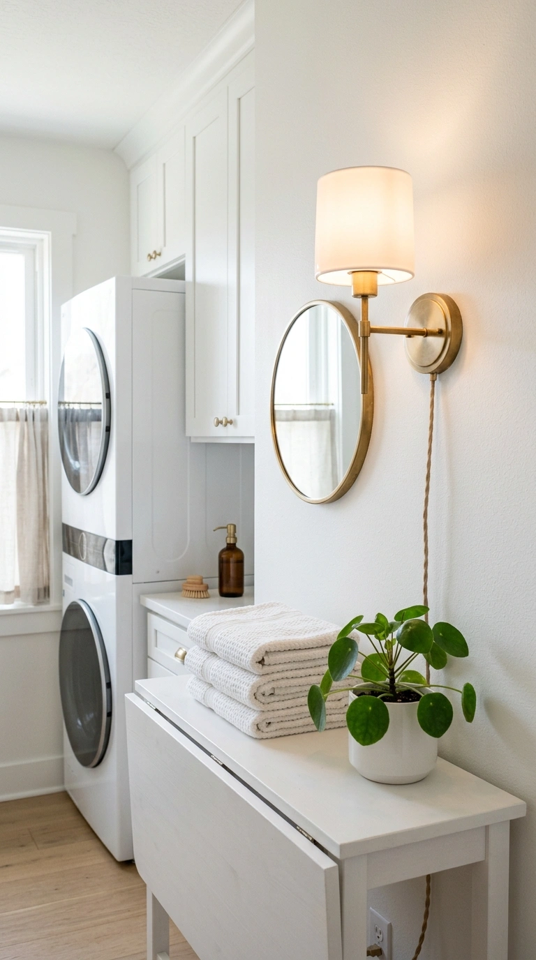 013 Wall Sconce Lighting A brass plug in wall sconce w